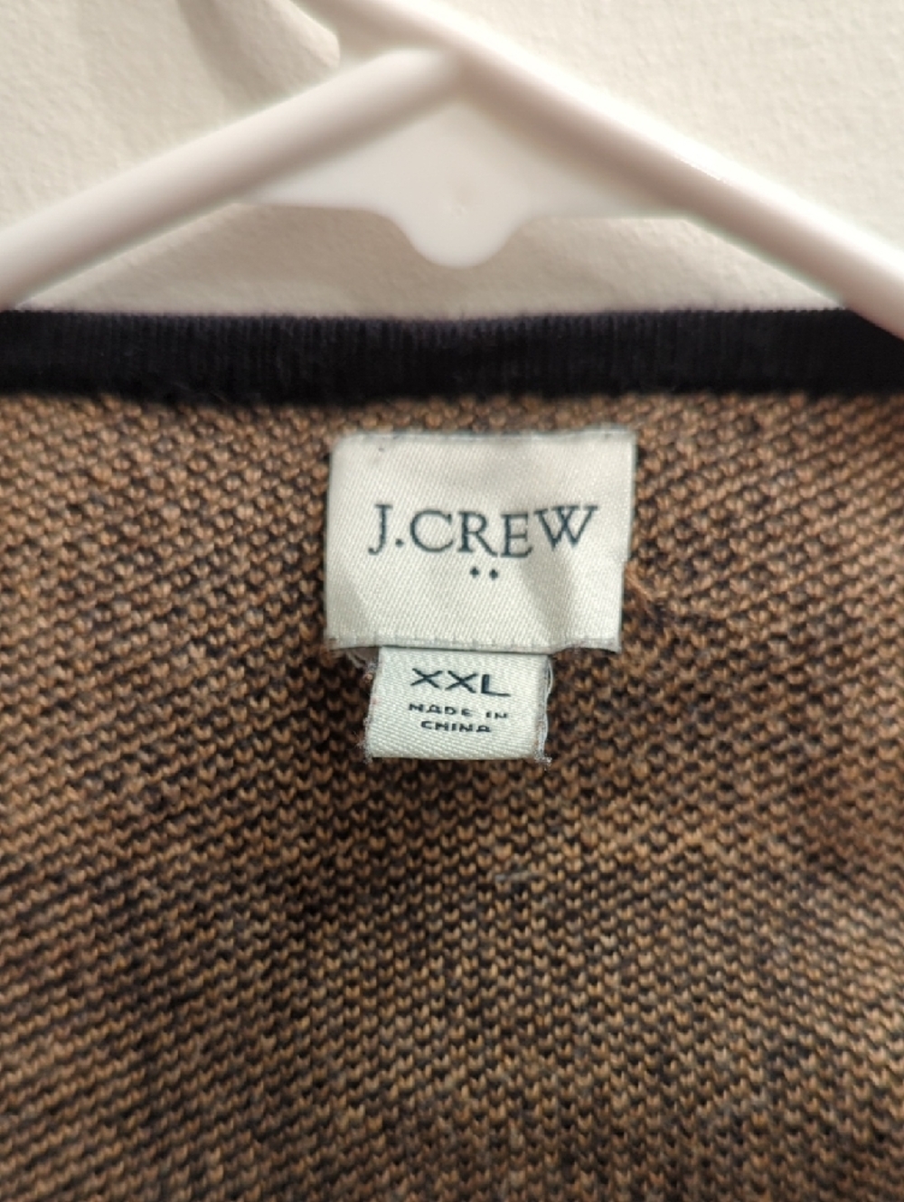 J. Crew Tan & Black Buffalo Plaid Open Front Cardigan (Women's XXL) - Picture 2 of 5